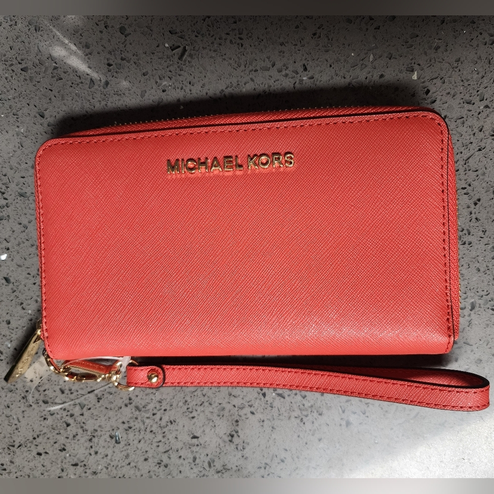 Michael Kors Terracotta Wristlet Wallet